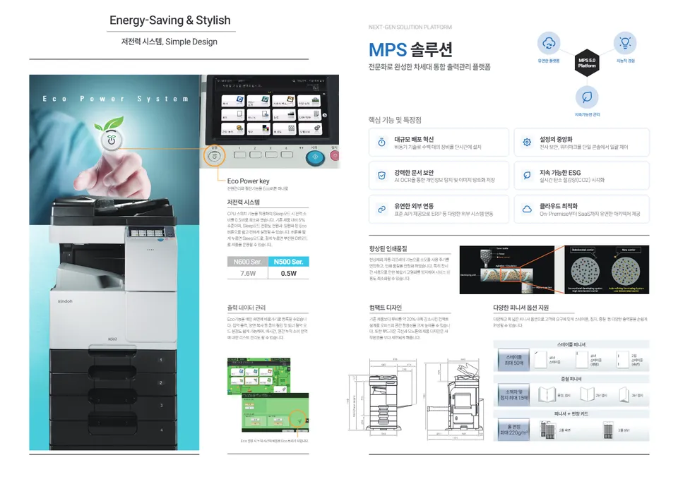 신도 N502 제조사 카탈로그 4쪽